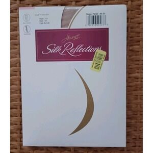 NWT Hanes Silk Reflections Silky Sheer Pantyhose 715 EF Cafe Au Lait Non-Control